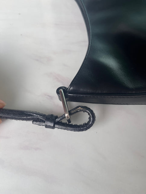 Sold Prada Cleo Vintage Black Leather Silver Hardware