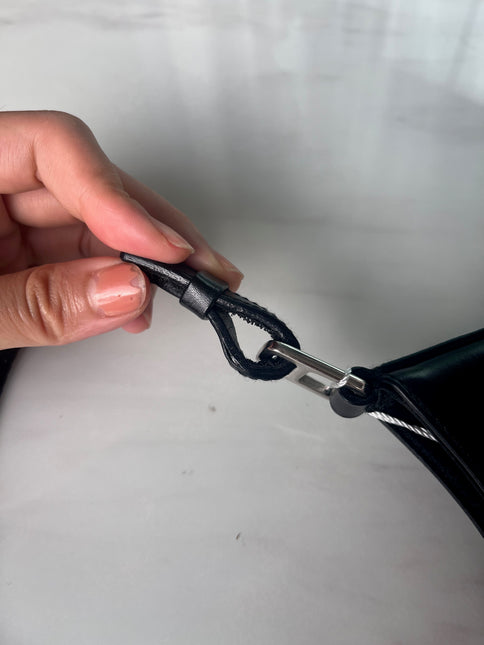 Sold Prada Cleo Vintage Black Leather Silver Hardware