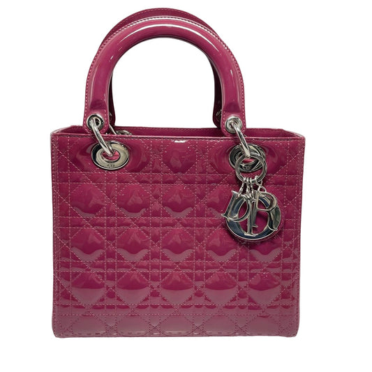 Lady Dior Medium Purple Patent Leather Handbag-Luxbags