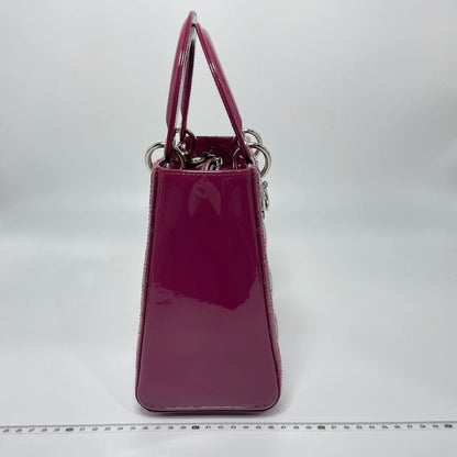 Lady Dior Medium Purple Patent Leather Handbag