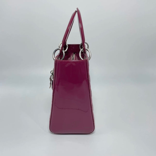 Lady Dior Medium Purple Patent Leather Handbag