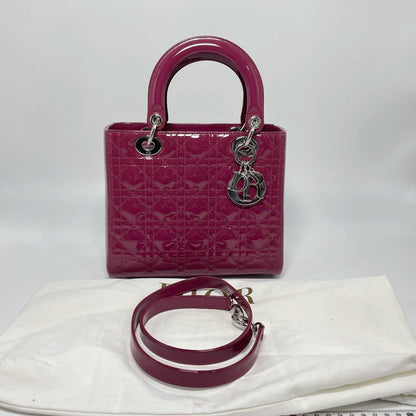 Lady Dior Medium Purple Patent Leather Handbag