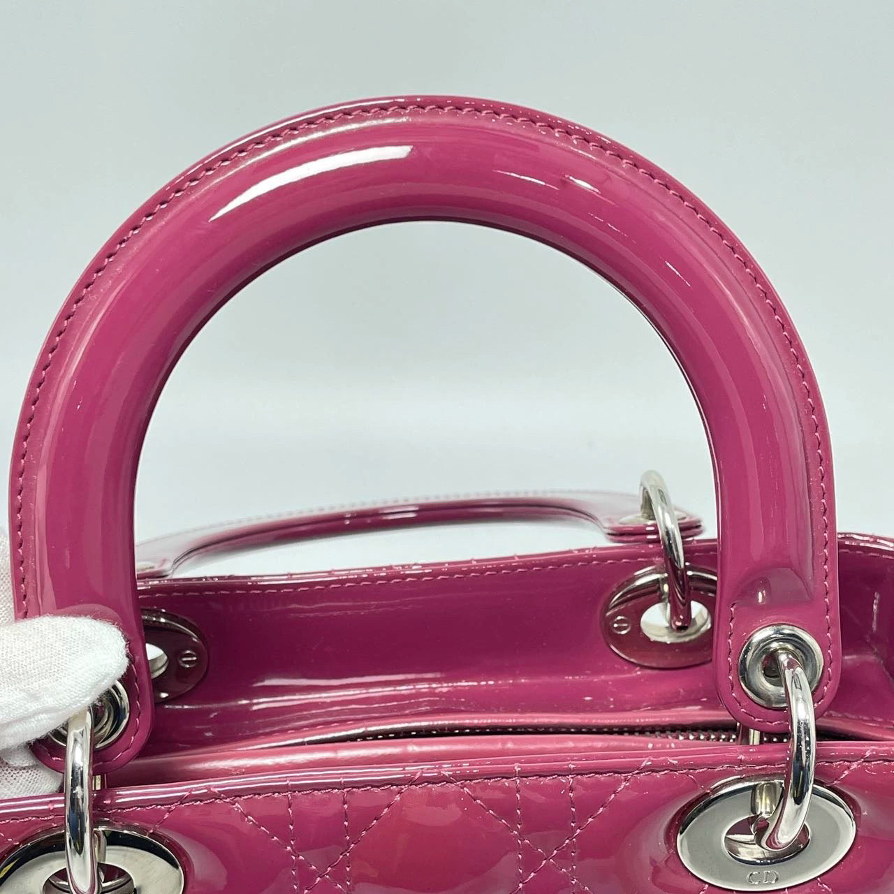 Lady Dior Medium Purple Patent Leather Handbag