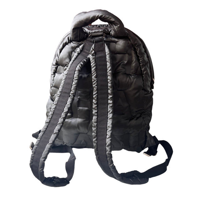 Chanel Doudoune Backpack Embossed Black Nylon Medium