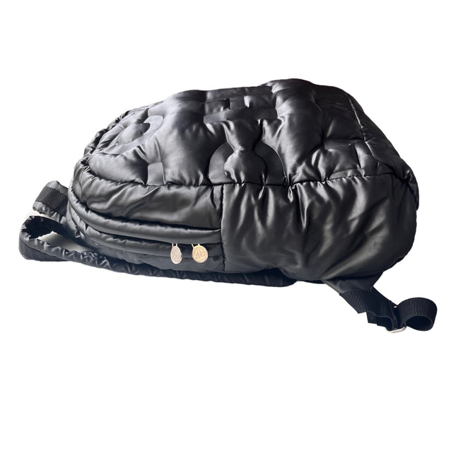 Chanel Doudoune Backpack Embossed Black Nylon Medium