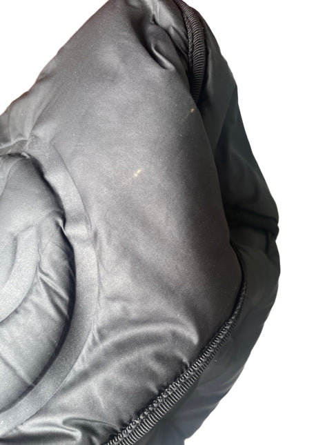 Chanel Doudoune Backpack Embossed Black Nylon Medium