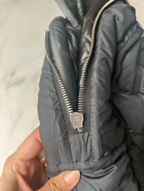 Chanel Doudoune Backpack Embossed Black Nylon Medium