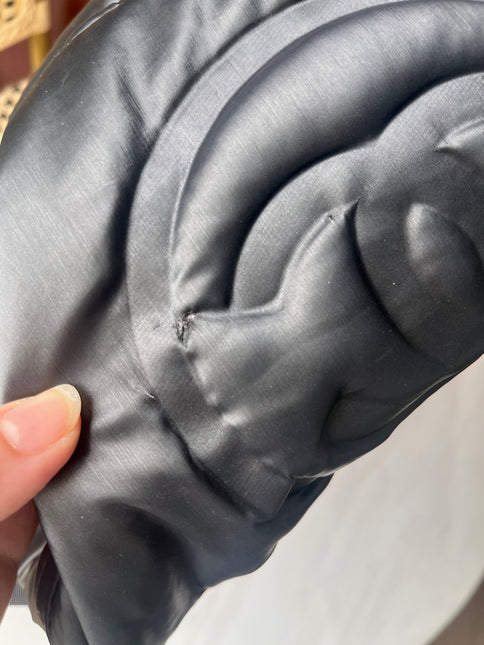 Chanel Doudoune Backpack Embossed Black Nylon Medium