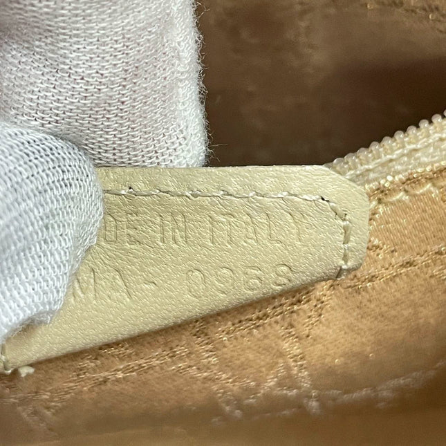 Lady Dior Mini Mustard Yellow Silk Cannage Handbag