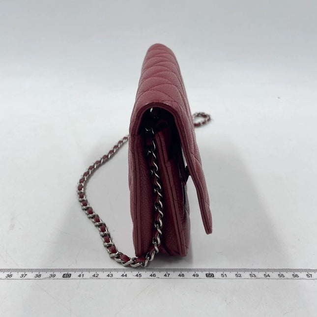 Sold Chanel Wallet on Chain Classic Flap Red Caviar Leather