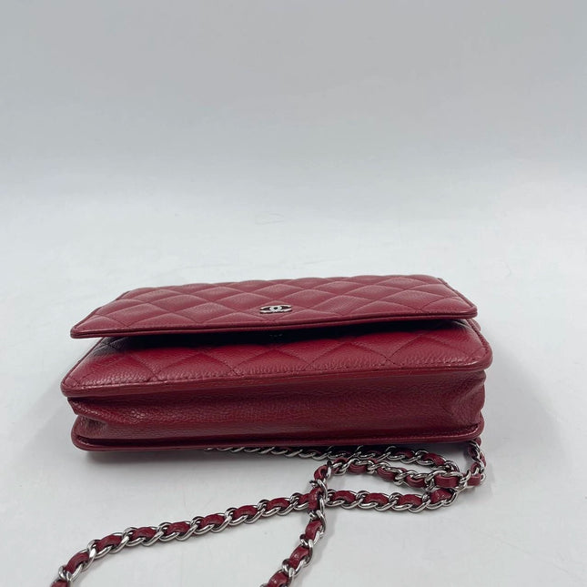 Sold Chanel Wallet on Chain Classic Flap Red Caviar Leather
