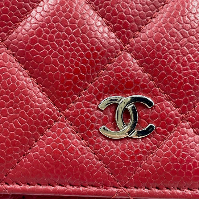 Sold Chanel Wallet on Chain Classic Flap Red Caviar Leather