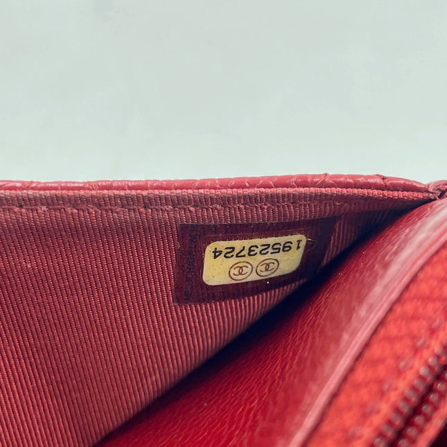 Sold Chanel Wallet on Chain Classic Flap Red Caviar Leather