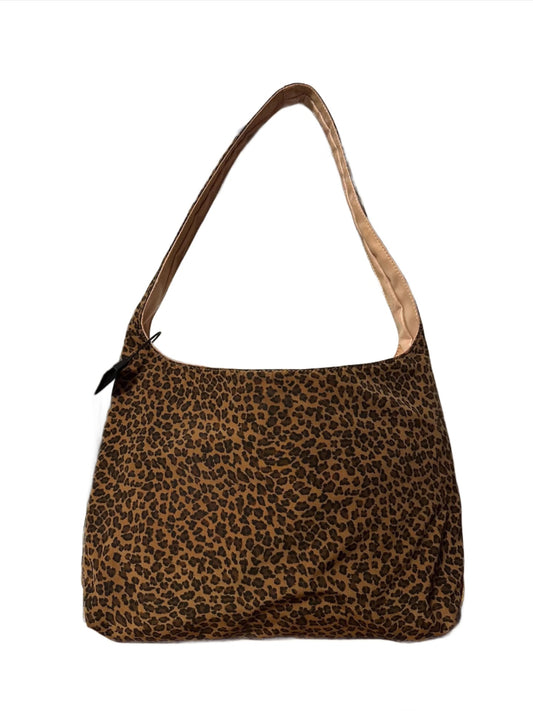 Bottega Veneta Nylon Leopard Hobo Shoulder Bag-Luxbags