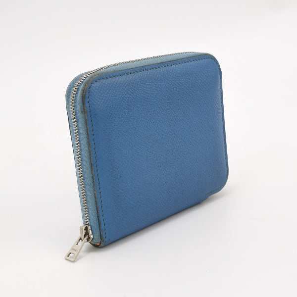 Hermes Silk'in Wallet Small Blue Leather