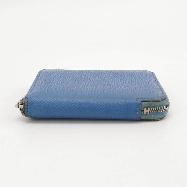 Hermes Silk'in Wallet Small Blue Leather