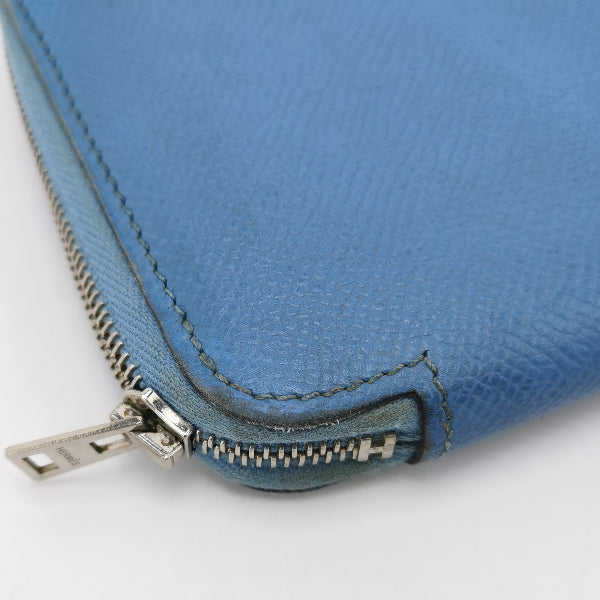 Hermes Silk'in Wallet Small Blue Leather