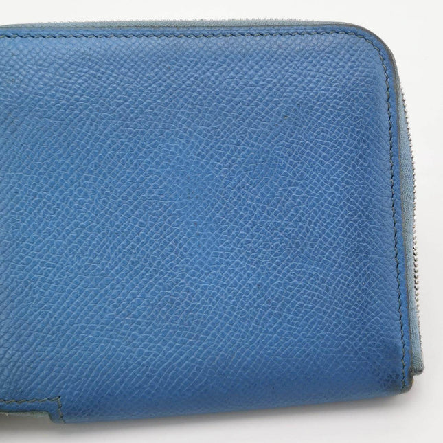 Hermes Silk'in Wallet Small Blue Leather