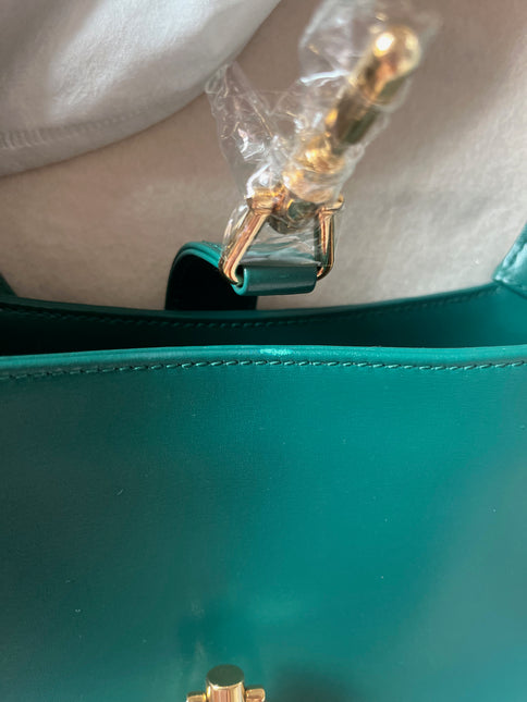 Sold Gucci Jackie 1961 Green Leather Bag Small with Adjustable Strap
