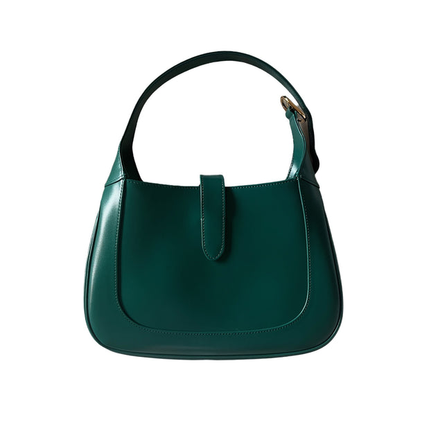 Sold Gucci Jackie 1961 Green Leather Bag Small with Adjustable Strap