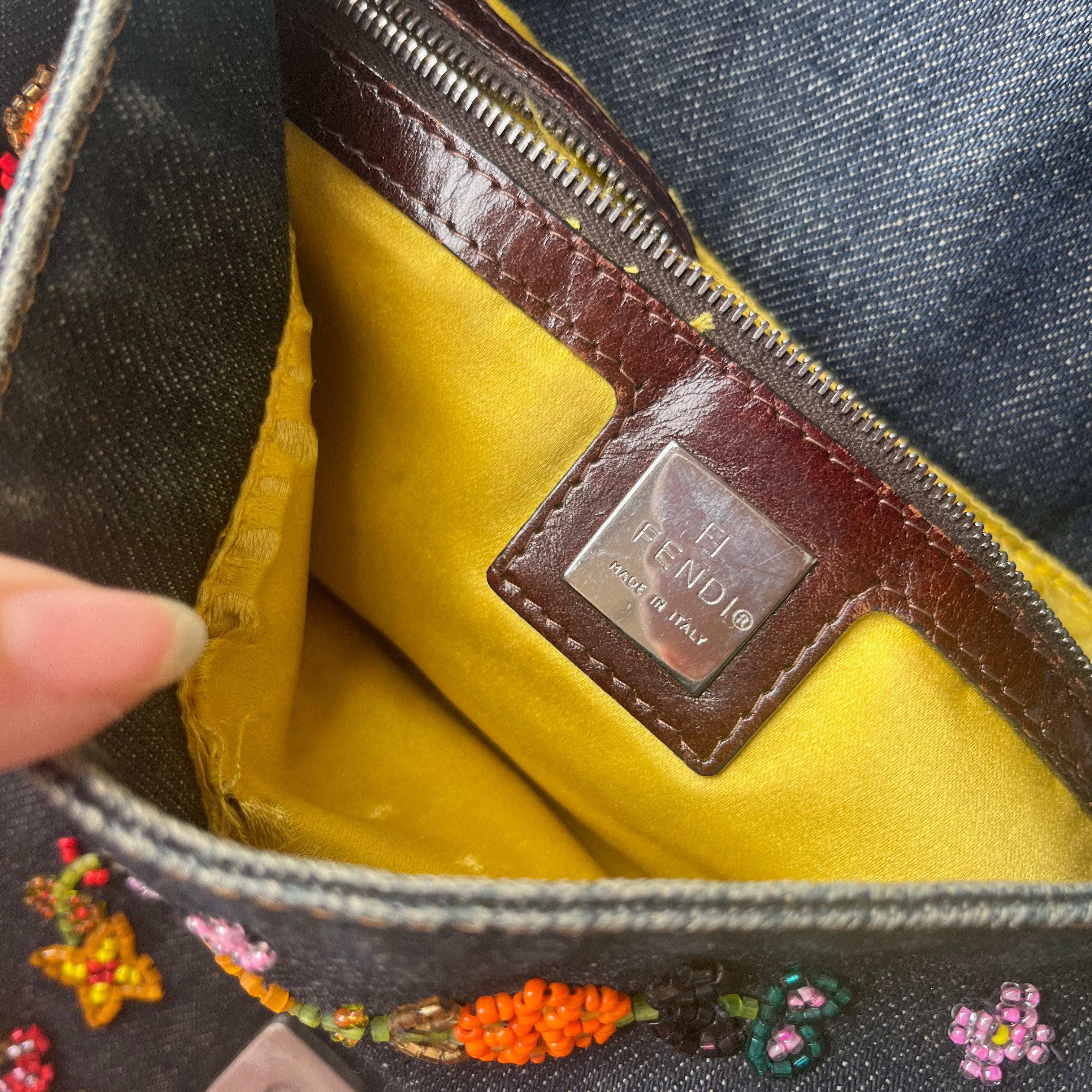 Fendi denim baguette vintage new arrivals
