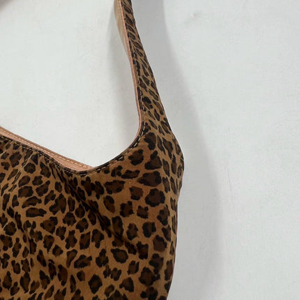 Sold Bottega Veneta Nylon Leopard Hobo Shoulder Bag