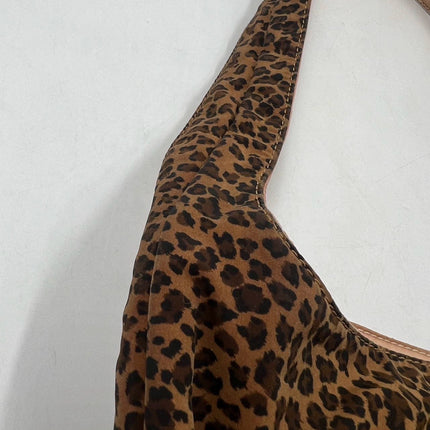 Sold Bottega Veneta Nylon Leopard Hobo Shoulder Bag