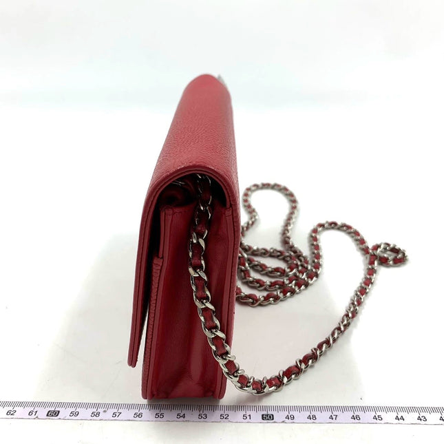 Sold Chanel Wallet on Chain WOC Double CC Red Caviar Leather