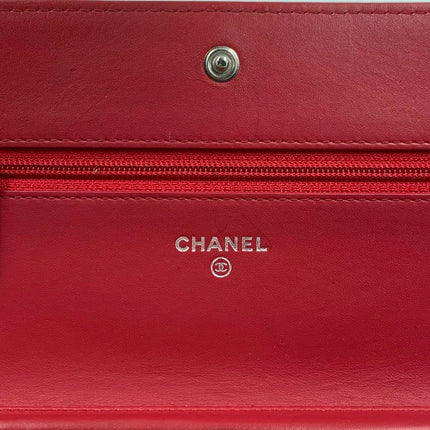 Sold Chanel Wallet on Chain WOC Double CC Red Caviar Leather