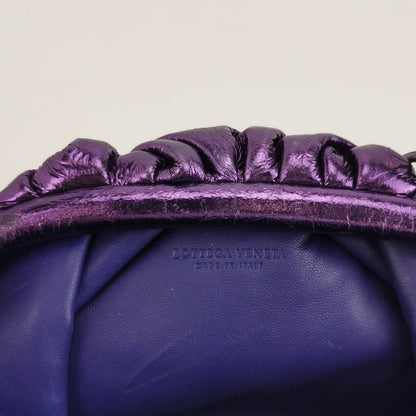 Bottega Veneta Pouch Mini Metallic Purple Leather