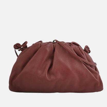 Bottega Veneta Pouch Mini Burgundy Leather-Luxbags