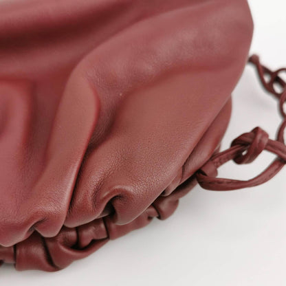 Bottega Veneta Pouch Mini Burgundy Leather