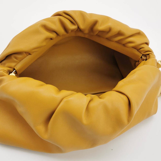 Sold Bottega Veneta Chain Pouch Calfskin Leather Caramel Brown Large