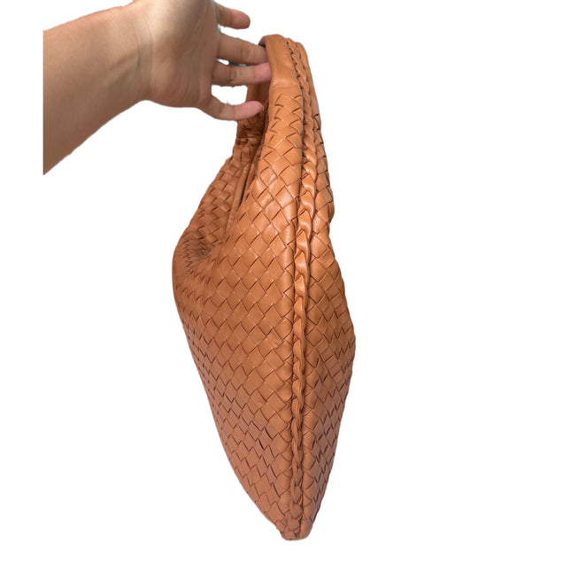 Sold Bottega Veneta Intrecciato Camel Nappa Leather Handbag