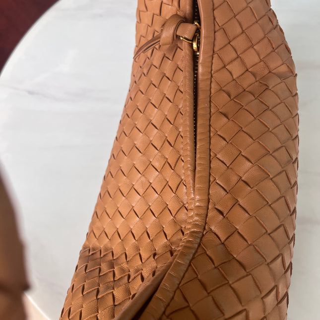 Sold Bottega Veneta Intrecciato Camel Nappa Leather Handbag