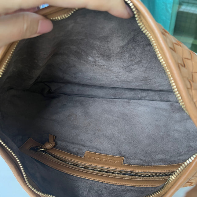 Sold Bottega Veneta Intrecciato Camel Nappa Leather Handbag