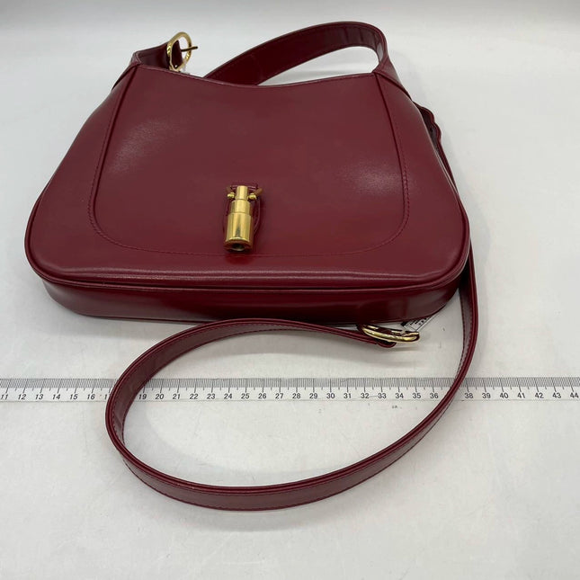 Sold Gucci Jackie 1961 Red Leather Bag Small with Adjustable Strap