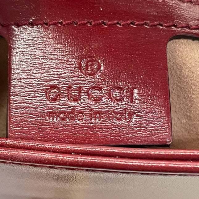 Sold Gucci Jackie 1961 Red Leather Bag Small with Adjustable Strap