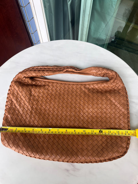 Sold Bottega Veneta Intrecciato Camel Nappa Leather Handbag