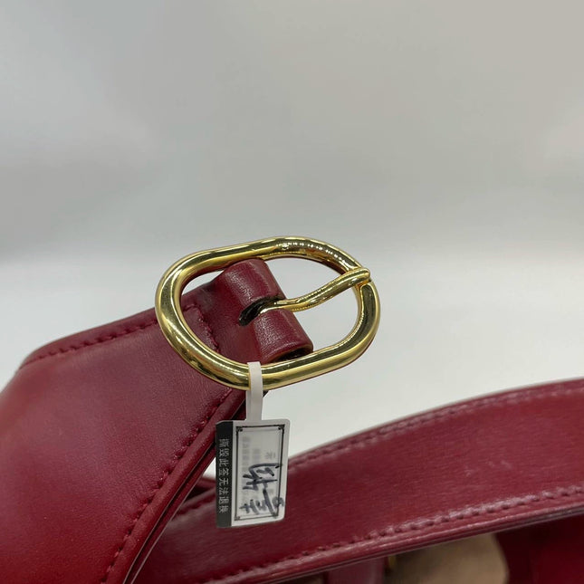 Sold Gucci Jackie 1961 Red Leather Bag Small with Adjustable Strap