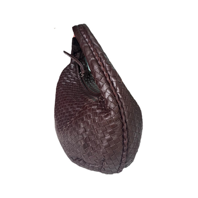 Sold Bottega Veneta Brown Belly Hobo Intrecciato Nappa Leather Handbag