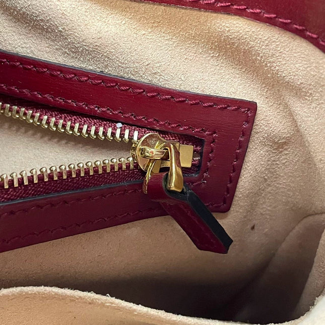 Sold Gucci Jackie 1961 Red Leather Bag Small with Adjustable Strap