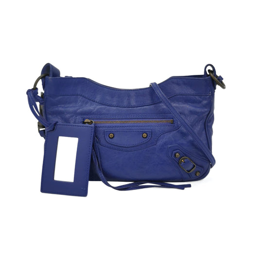 Balenciaga City Mini Blue Leather Crossbody bag-Luxbags