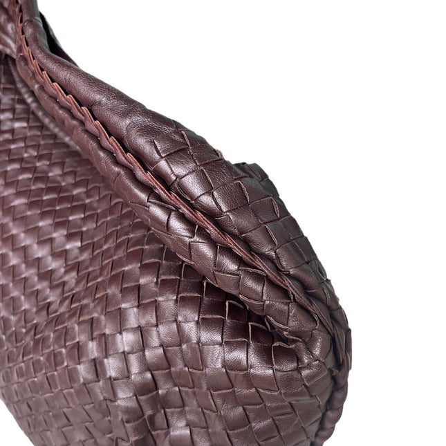 Sold Bottega Veneta Brown Belly Hobo Intrecciato Nappa Leather Handbag