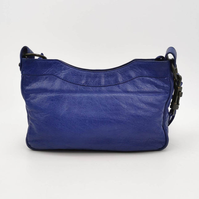 Sold Balenciaga City Mini Blue Leather Crossbody bag