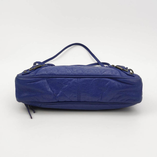 Sold Balenciaga City Mini Blue Leather Crossbody bag