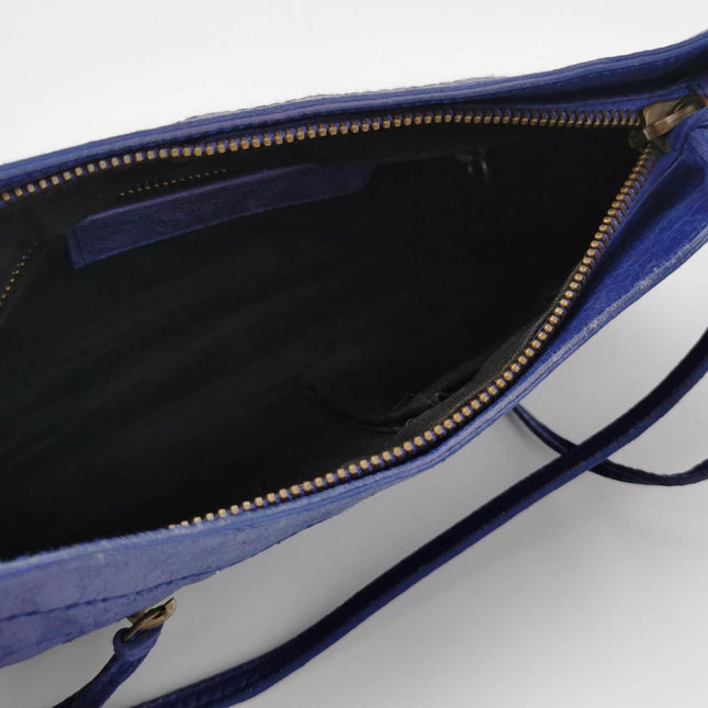 Sold Balenciaga City Mini Blue Leather Crossbody bag