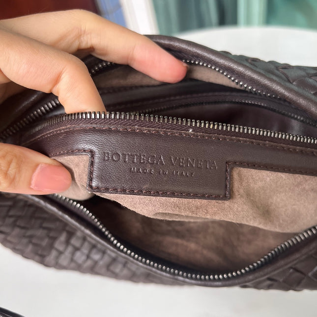 Sold Bottega Veneta Brown Belly Hobo Intrecciato Nappa Leather Handbag