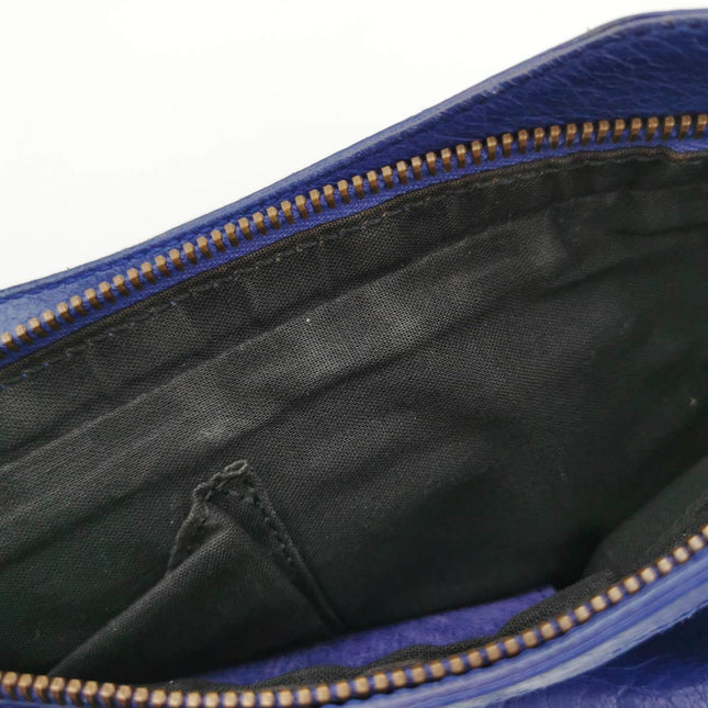 Sold Balenciaga City Mini Blue Leather Crossbody bag
