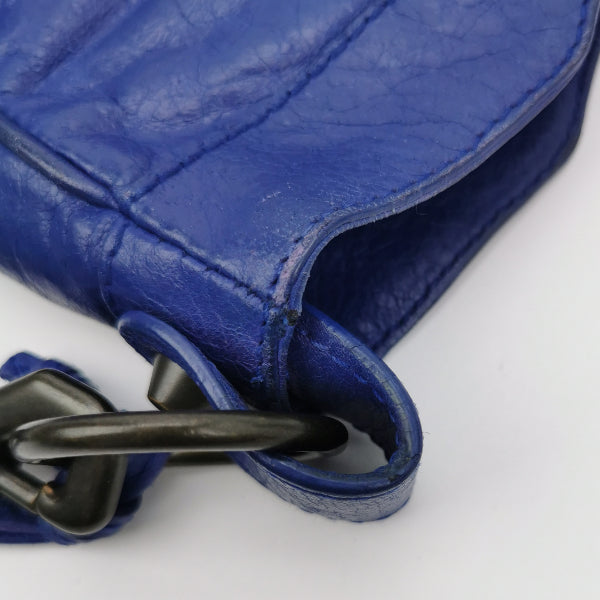 Sold Balenciaga City Mini Blue Leather Crossbody bag